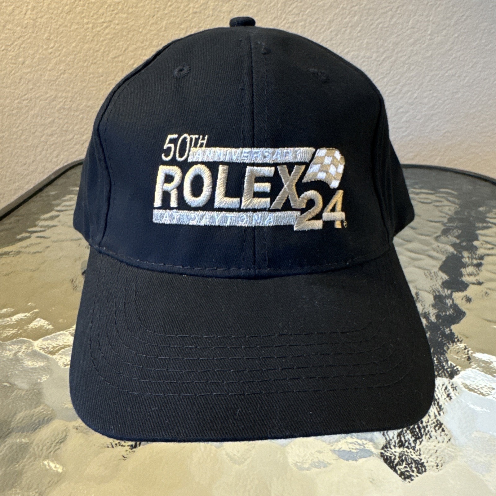 50th Anniversary Rolex 24 At Daytona Hat Cap Black  Gold Imsa Racing New